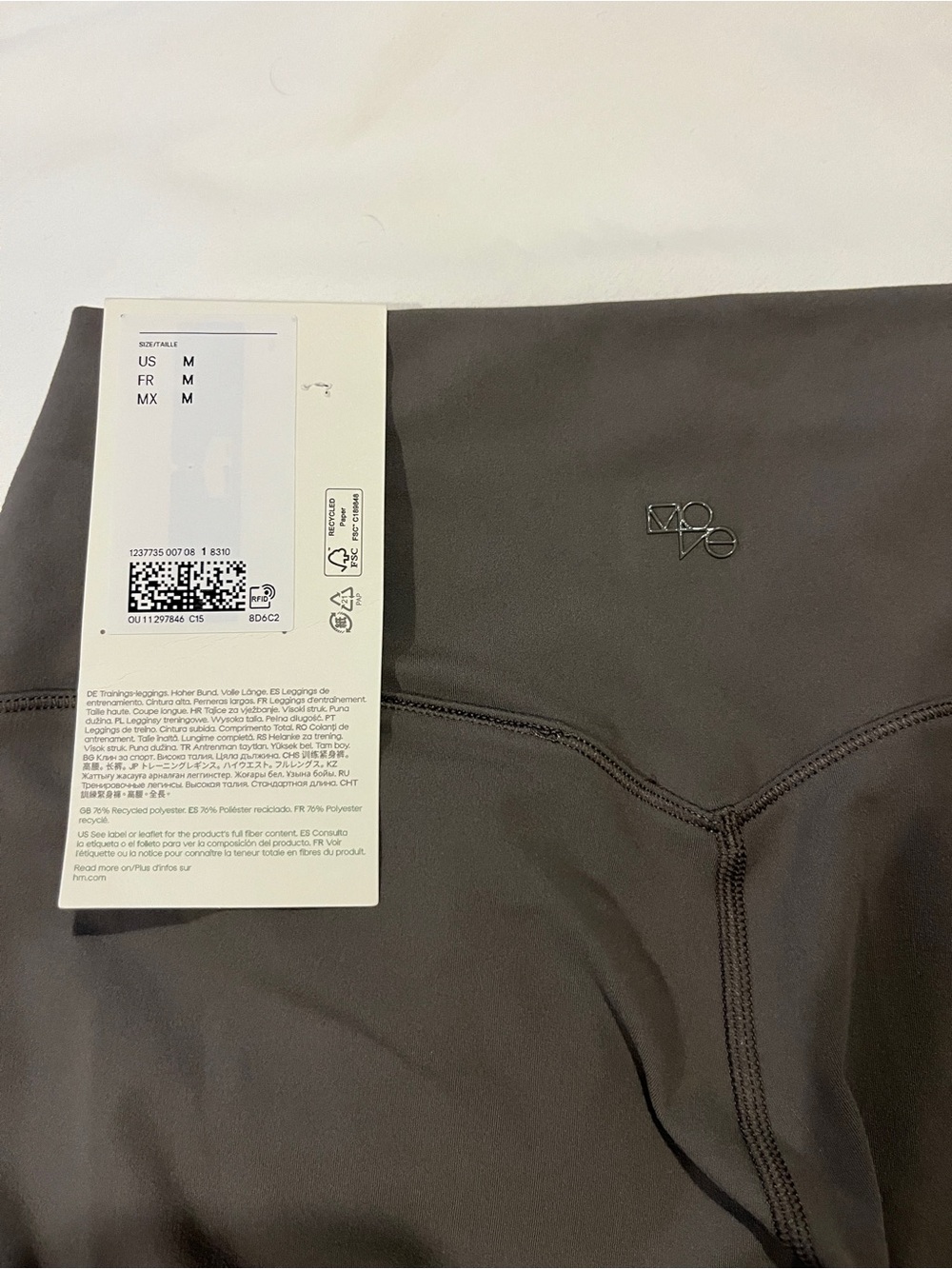 NWT H&M MOVE Training Leggings in Charcoal Gray - Picture 7 of 7